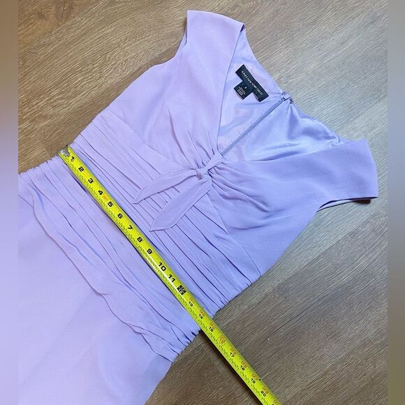 Y2K Mother of the Bride Silk Lavender Ruched Dress Prom Wedding Guest Homecoming - Picture 8 of 10